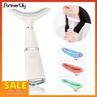 Уменьшающий двойной подбородок устройство для подтяжки шеи лица Вибрационный Массажер Отопление светодиодный фотон омоложение кожи подтяжка красоты машина