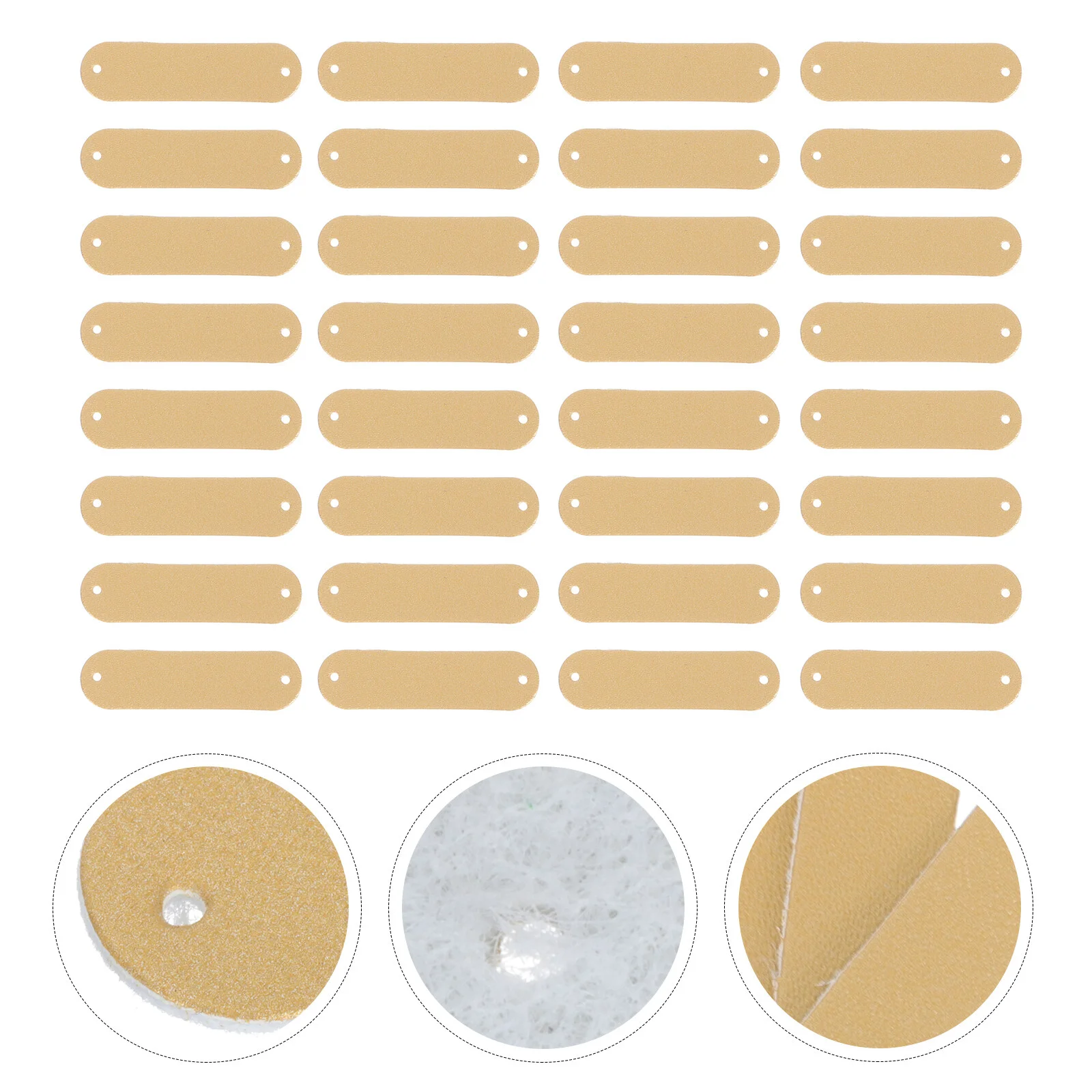 

100 Pcs Accessories Jeans Labels Clothing Indentation PU Tag Sewing Synthetic Hat DIY