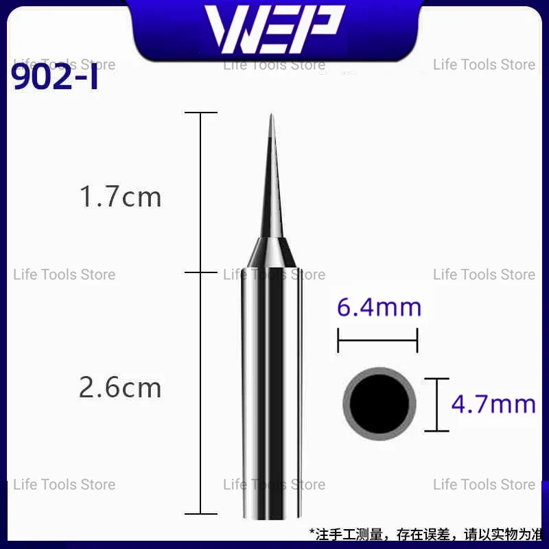 

Паяльные жала WEP 902, бессвинцовая замена из чистой меди для ручки паяльной станции 995D +-I 938BD +-I 853AAA +-I
