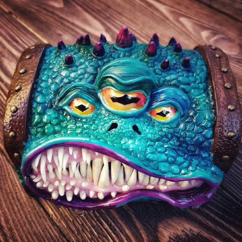 

Horror Game Dice Box Tray Storage Dragonsed RPGs DNDs Dice Box For Roleplaying Dungeonsing Mimic Chest Gift Ideas Coin Box Decor