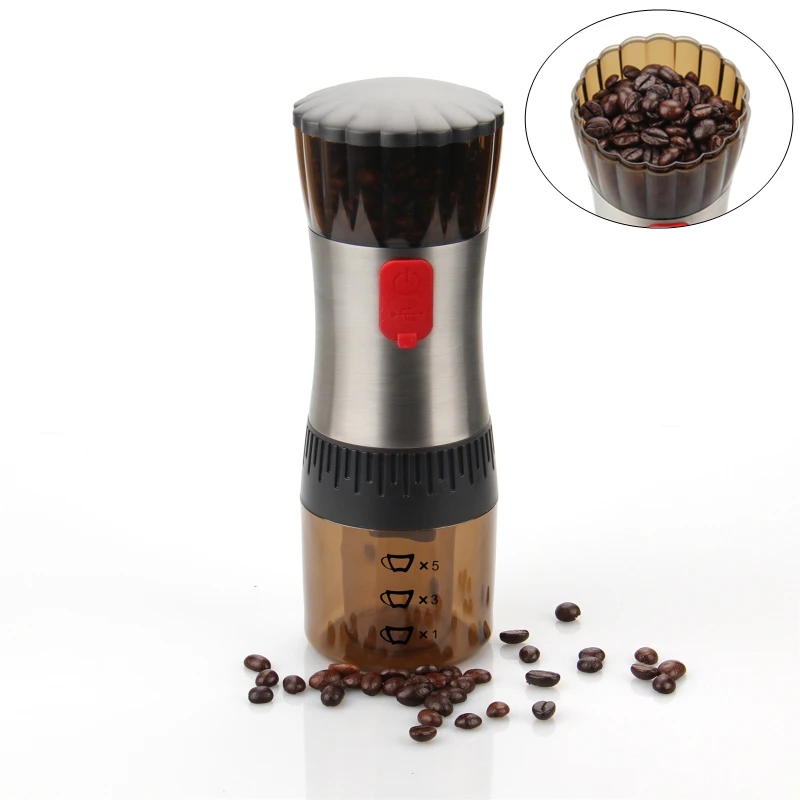 Обновленная портативная электрическая кофемолка с регулируемой зарядкой от USB