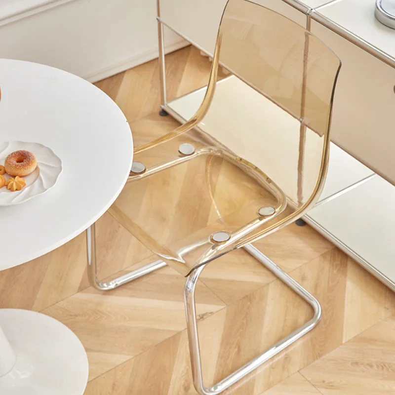 Прозрачный пластиковый дизайнерский современный стул для гостиниц ресторанов