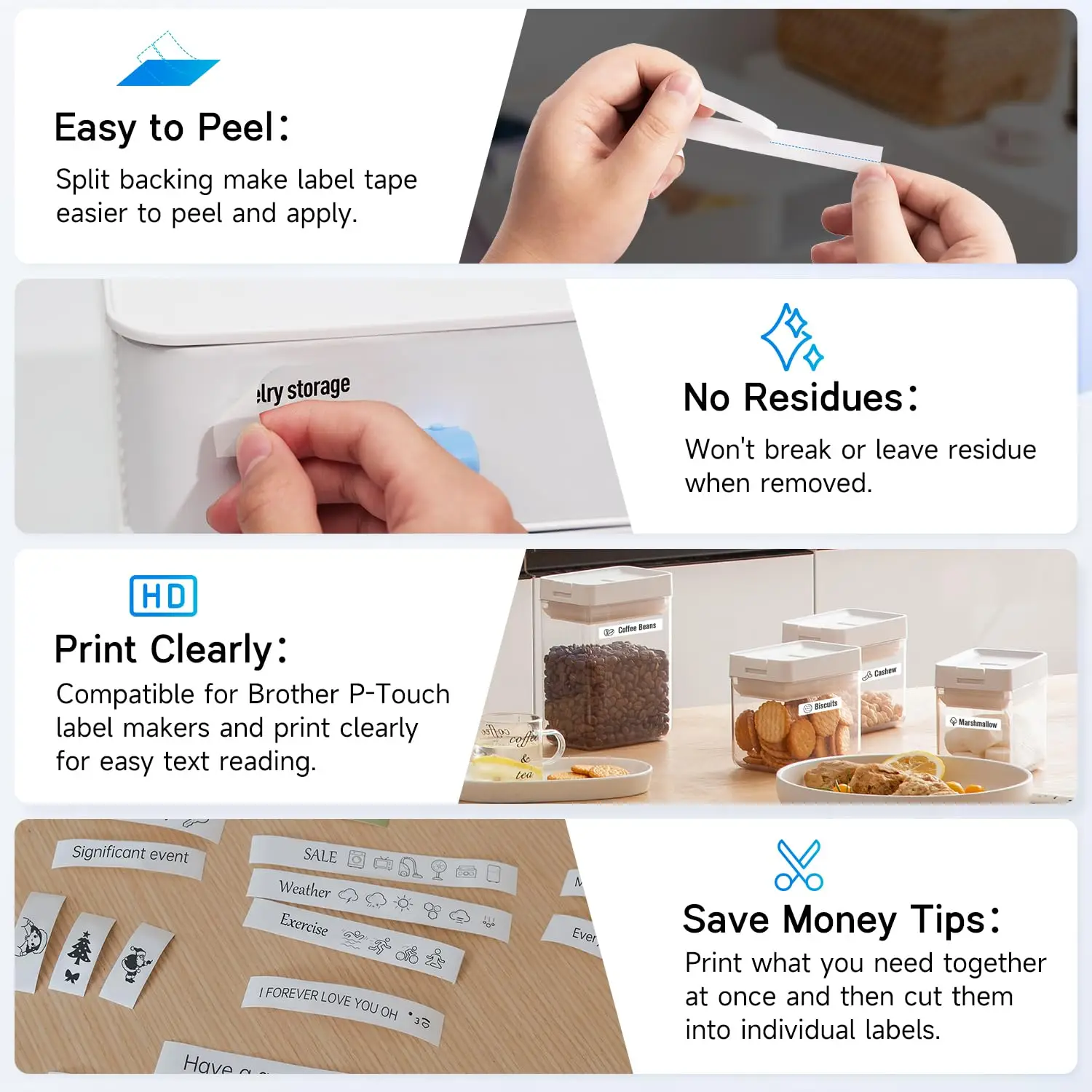 10 упаковок для ленты изготовления этикеток Brother 12 мм лента tze231 принтера Ptouch PTE110