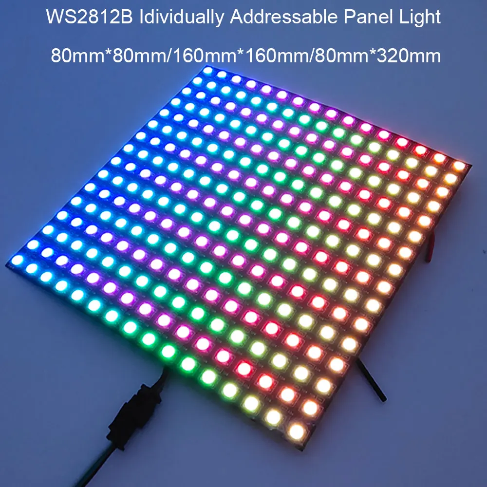 

WS2812B Individually Addressable Panel Light WS2812 RGB LED Digital Flexible 8x8 16x16 8x32 Pixel Module Matrix Screen DC5V
