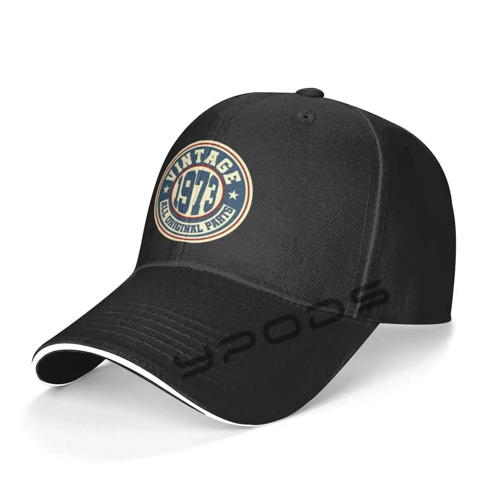 

Baseball Cap For Women Men Retro Vintage 1973 All Original Parts 49th Birthday Casquette Snapback Caps Hats Homme Dropshipping