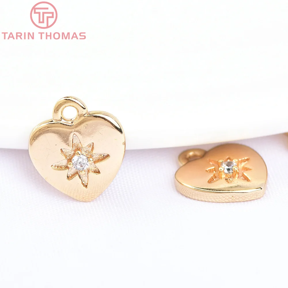 

Латунная фурнитура для изготовления ювелирных изделий, цвет золото 24 К, 6 шт., 6143x10 мм