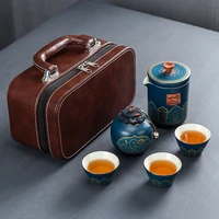 japanese travel tea set one pot three cup quick cup outdoor portable teapot