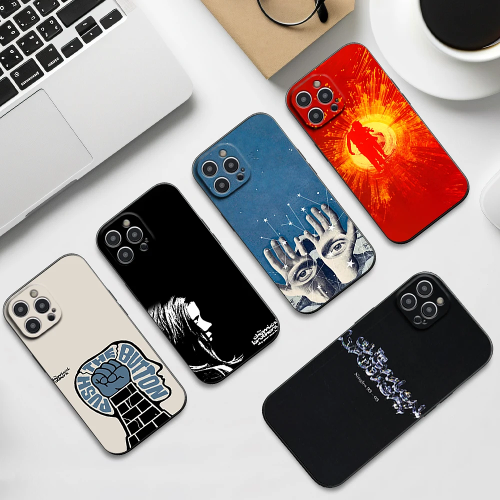 Чехол для телефона Band The C-Chemical B-Brothers с кнопкой iPhone 16 11 12 13 14 15 Pro Max Plus черный мягкий