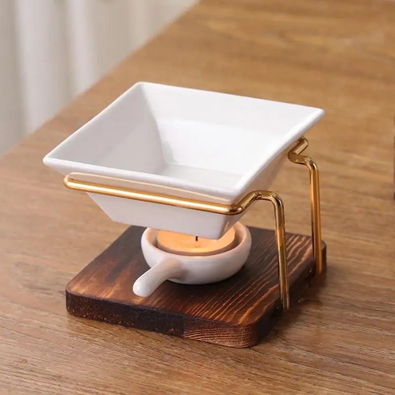 

Essential Oil BurnerDelicate Romantic Ceramic Tealight Candle Holder Oil Burner Aromatherapy For Home Bedroom Decorations