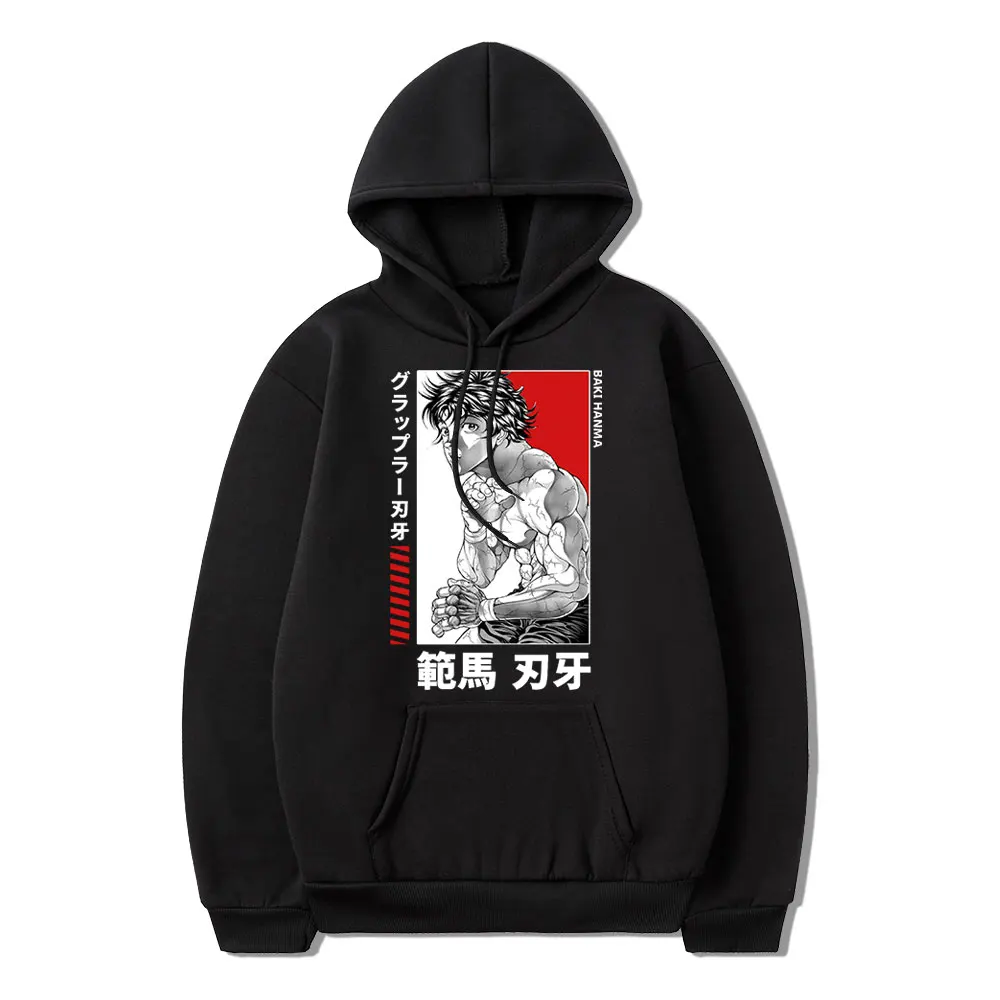 

Baki The Grappler Anime Hoodie Yujiro Hanma Long Sleeve Casual Men Cotton Sweatshirts Clothes for Hoody Classic Manga Pullovers