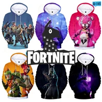 fortnite battle men and women sweatshirt victory cartoon tops baby clothes 8 to 19 years kids game hero 3d boys girls hoodie