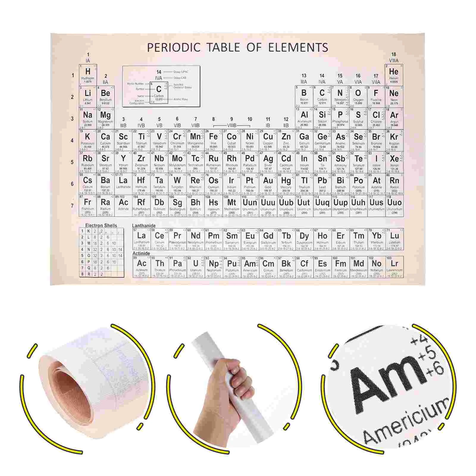 

Periodic Table Elements Educational Kids Decors Decorate School Silk Child