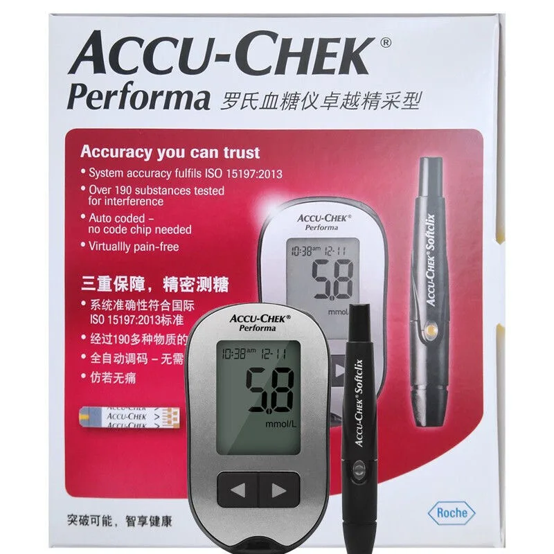 

Accu Chek Performa Blood Glucose Meter Sugar Actieve Diabetic Tester Diabetes Monitor Meting Auto coding no code chip needed^^