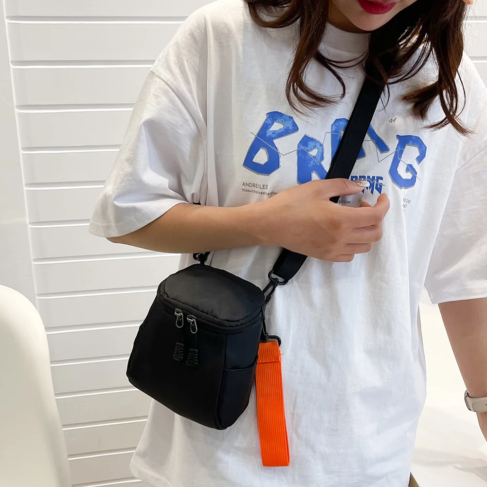 

Fashion Street Shoulder Bag Student Daily Fanny Pack Small Phone Pouch Unisex Nylon Leisure Crossbody Handbag