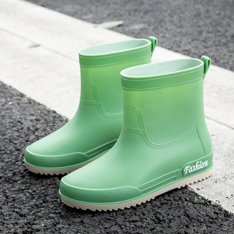 

Waterproof Rain Boots for Girls Women Work Shoes Non Slip Anti Skip Water Shoes Pink Botas PVC 36-40 Size Fashion