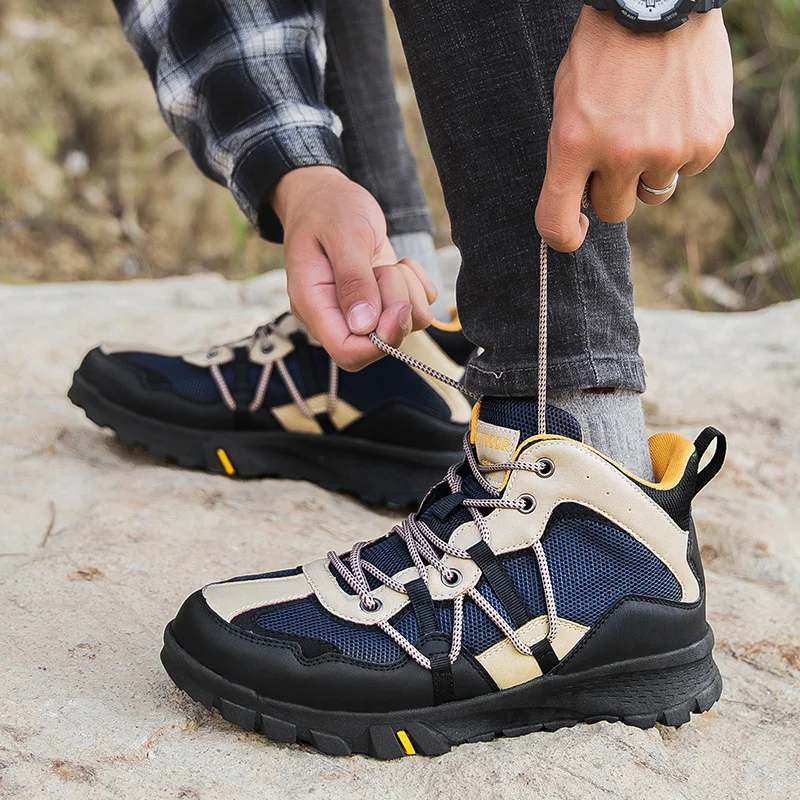 SALUDAS Men's Trail Hiking Boots Outdoors Jungle Combat Travel Mountaineering Boots Non-slip Breathable Hunting Trekking Shoes