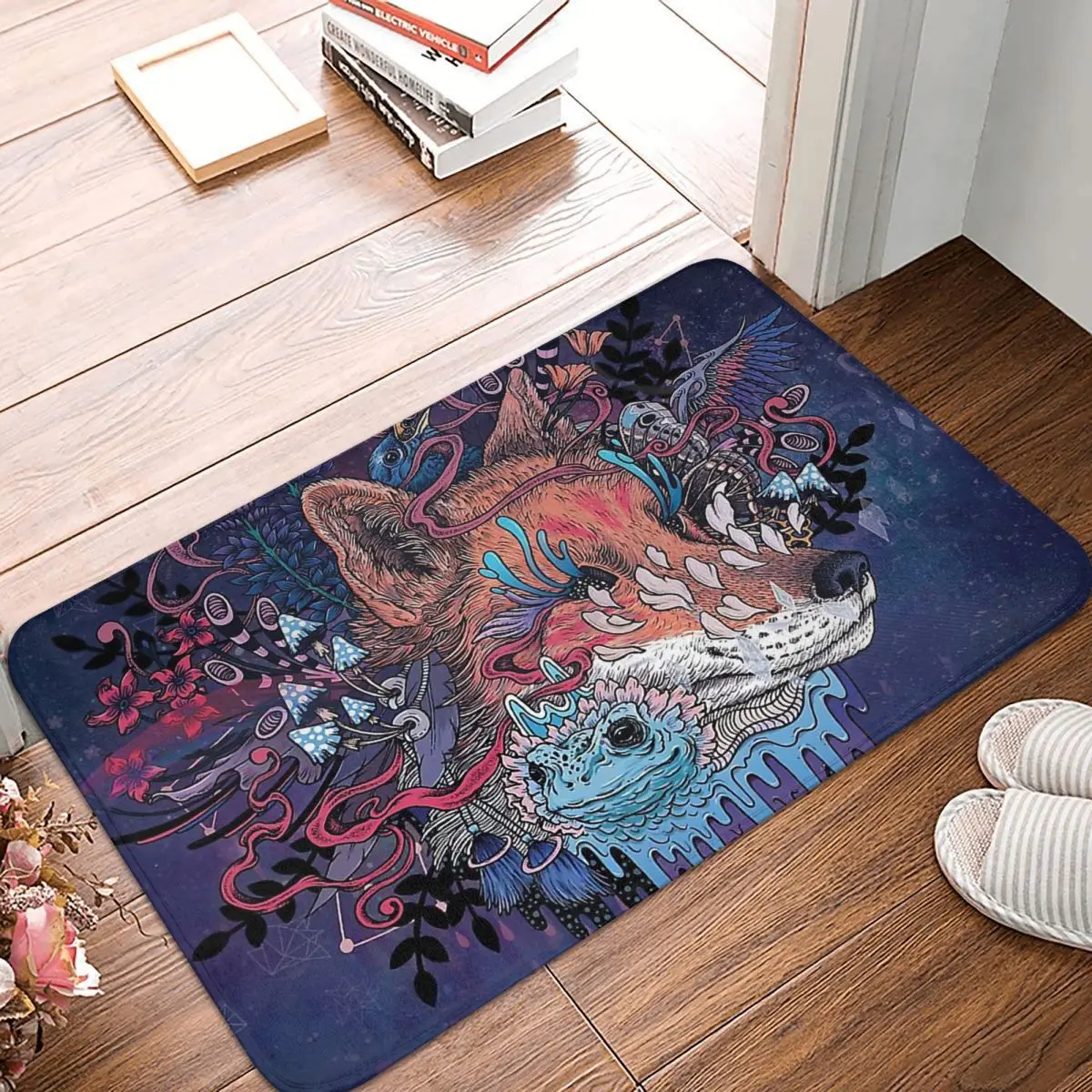 

Нескользящий Придверный коврик с животными, мат Kitsune для ванной и спальни, Молитвенный Ковер, домашний современный декор