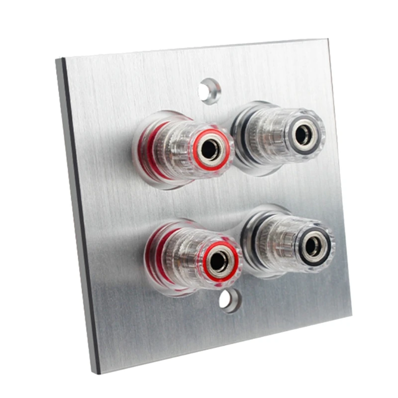 

Connector Banana Wall Plate Banana Plug Binding Post Wall Plate For Home Theater