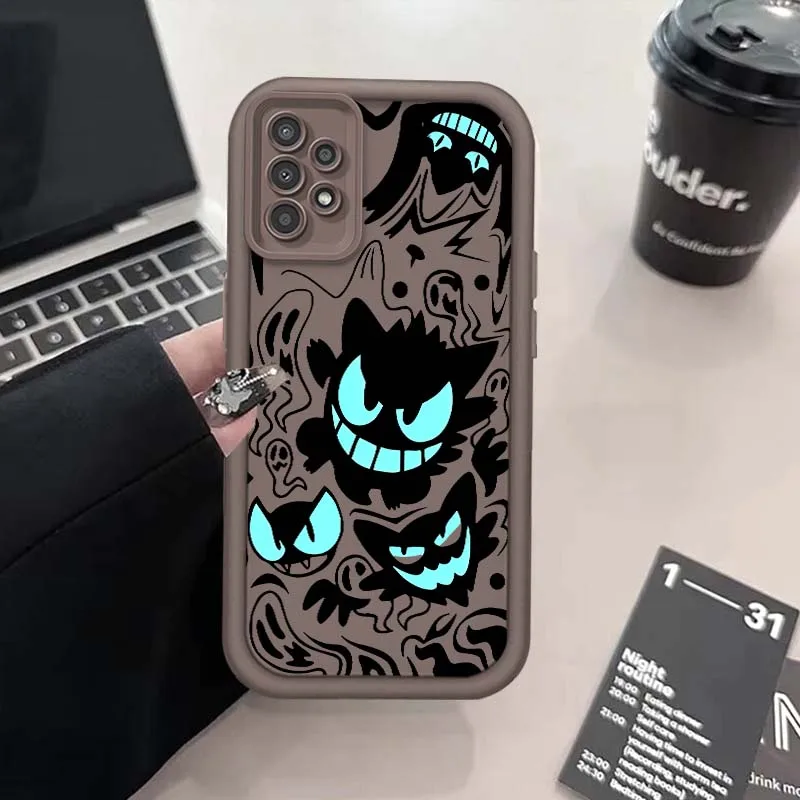 Фото P-Pokemones G-Gengars для Samsung A73 A72 A56 A55 A54 A53 A35 A32 A25 A23 A21s A14 A05 5G Лестница для глаз №4