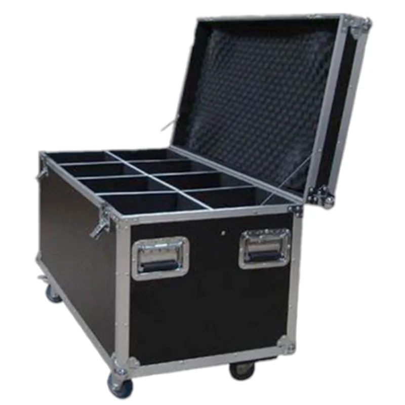 

Только FlyCase для промысветильник светильника из алюминиевого сплава 18x18 Вт RGBWAUV 6 в 1 LED Flat Sound Action DMX сценическое освещение для вечерние KTV диско...