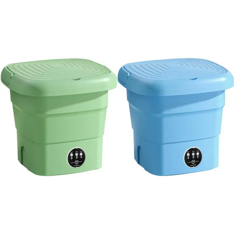 

Portable Washer Timing Foldable Touch Screen Washer With Adapter Mini Space Saving Washing Machine Low Noise Washer For Home