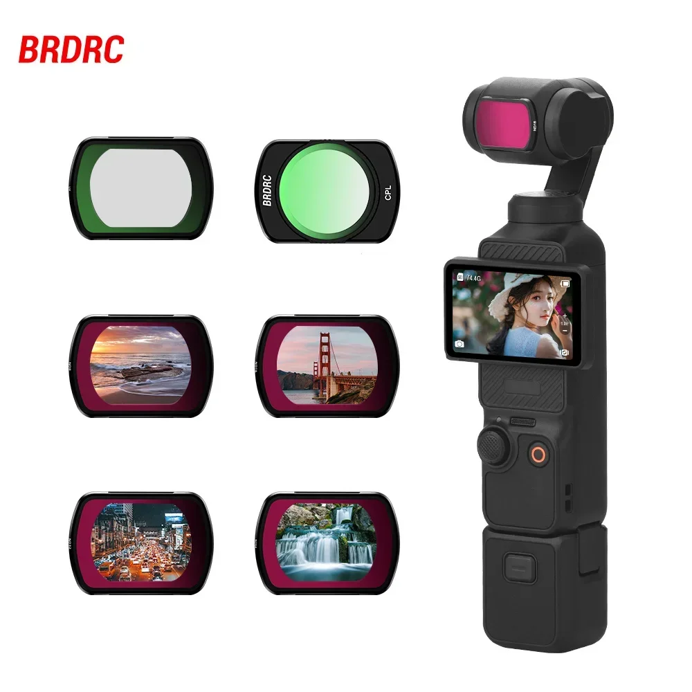 

Фильтры для объектива для DJI Osmo Pocket 3 Camera UV CPL ND8/16/32/64, набор магнитных фильтров, сменные HD оптические стеклянные реквизиты