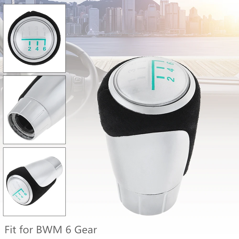 

6 Speed Green Word Car Manual Gear Shift Handball Knob Car Accessories Fit for BMW E60 E87 E90 E46 E36 / 6 Gear Models