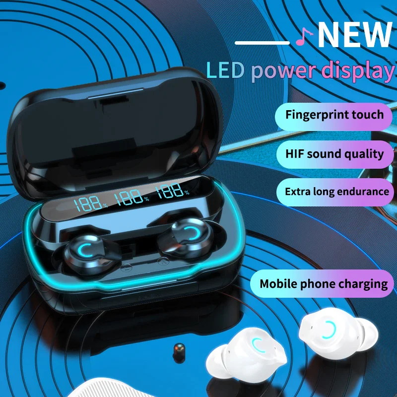 

TWS-стереонаушники KINGSTAR с поддержкой Bluetooth и светодиодный фоном