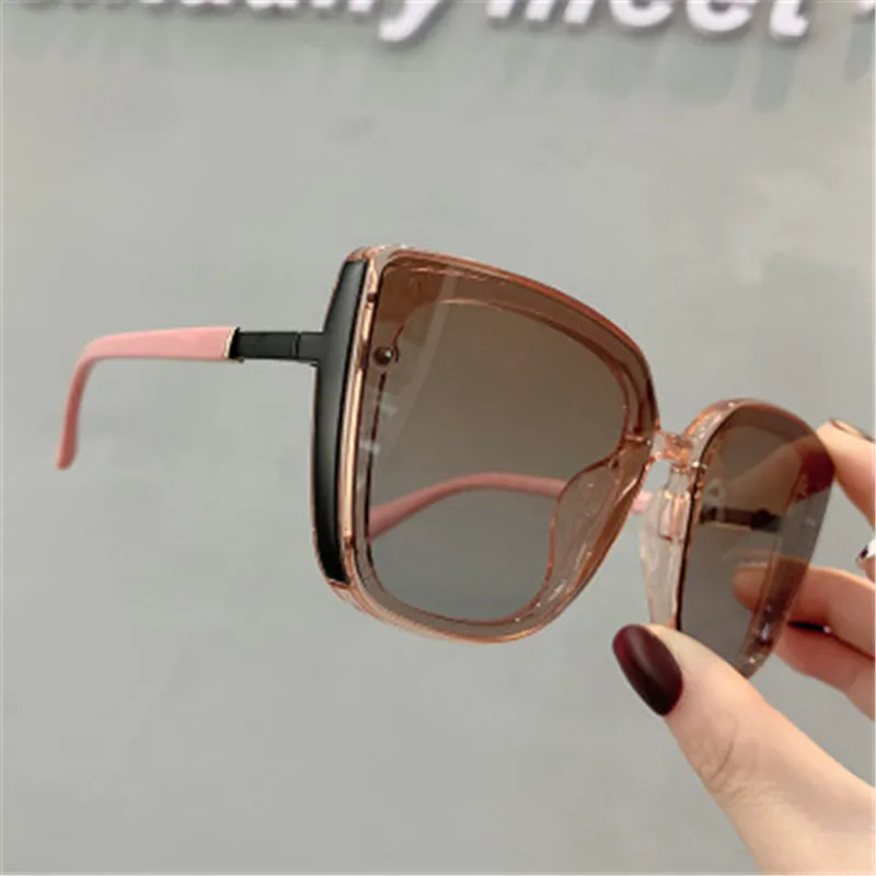 

Oversized Sunglasses Women Vintage Brand One Piece Sun Glasses Gradient Eyewear For Women