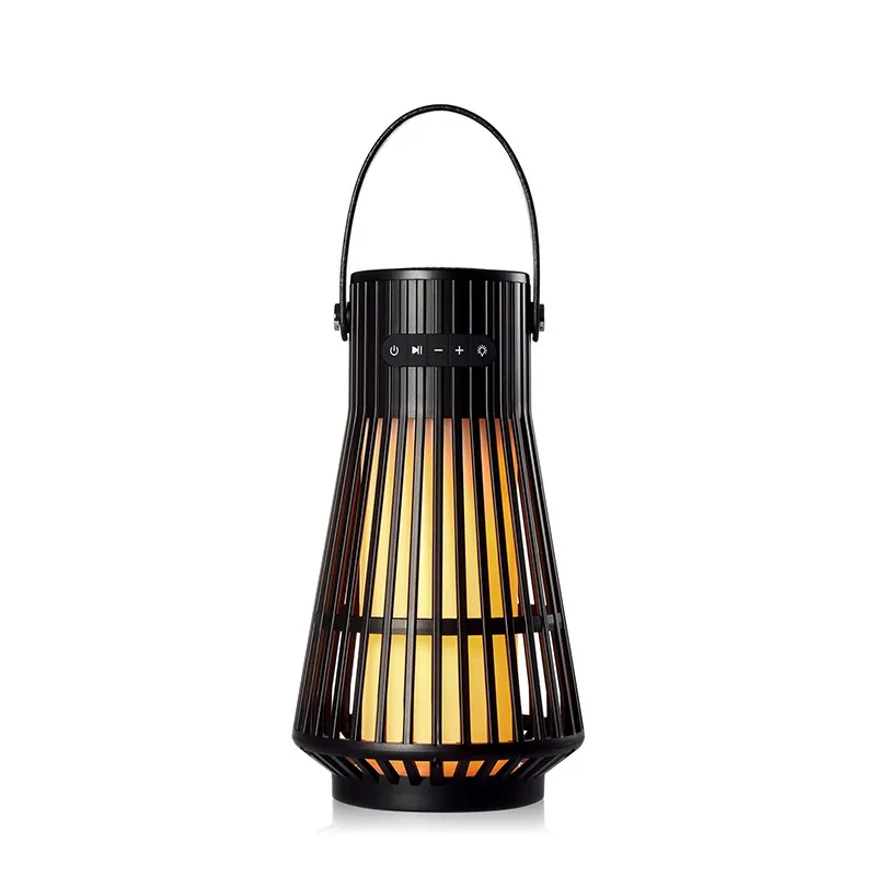 

LED Dynamic Flame Lamp Bluetooth Speaker 5W Rechargeable Type-C Emergency Lantern Light Outdoor Camping