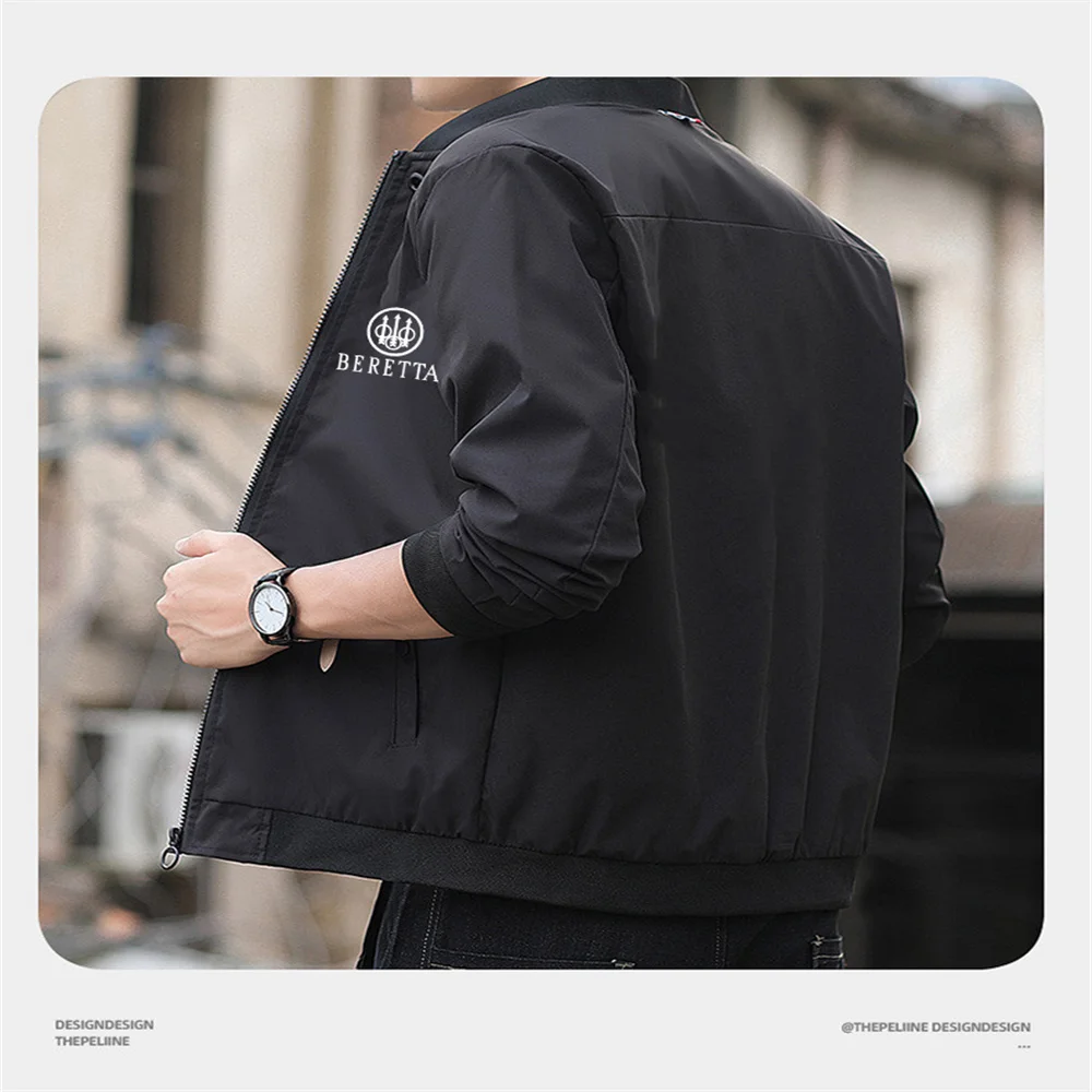 

Spring and autumn new men's Beretta firearms jacket men's youth zipper baseball uniform jungle mountain hunting M9 military jack