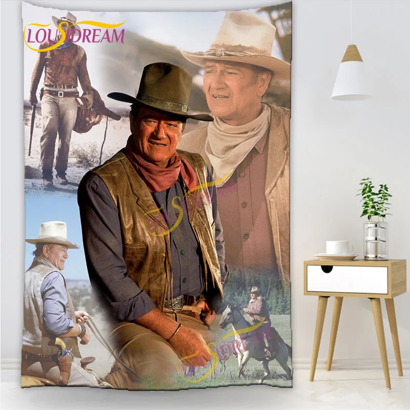 

Home Dormitory psychedelic American actor John Wayne Tapestry Room Decoration Hippie Beach Towels Table Cloth Wall Tapestry.