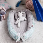 Детская кровать с подушкой, портативная кроватка для путешествий, хлопковая Колыбель для новорожденных, детская кроватка, бампер 85*50 см