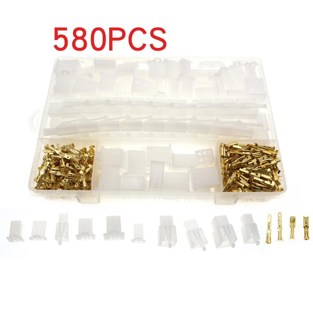 

580Pc 2.8mm 2/3/4/6/9 Pin Automotive Electrical Wire Connector Male Female Cable Terminal Plug For Motorcycle Ebike Car Tricycle