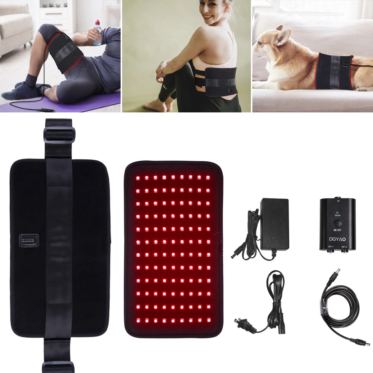 

660nm Red&880nm Infrared LED Light Therapy Weight Loss Belt for Back Pain Relief Body Slimming Waist Belt Wrap Skin Care Device