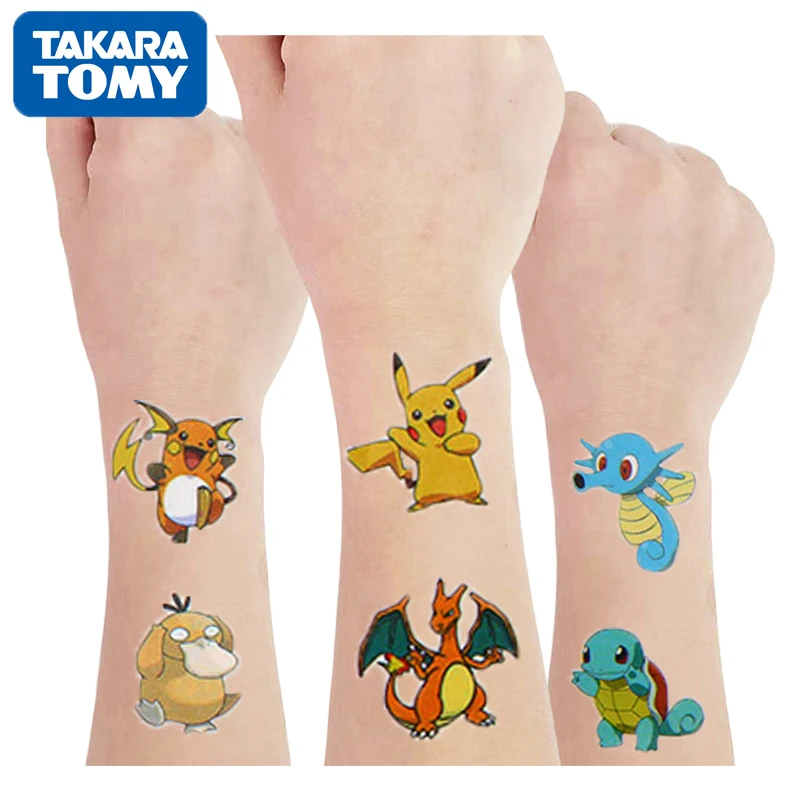 

Random 1pcs Pokemon Pikachu Tattoo Sticker Kids Birthday Party Decoration Pikachu Sticker Action Figure Sticker Cartoon Kids Toy