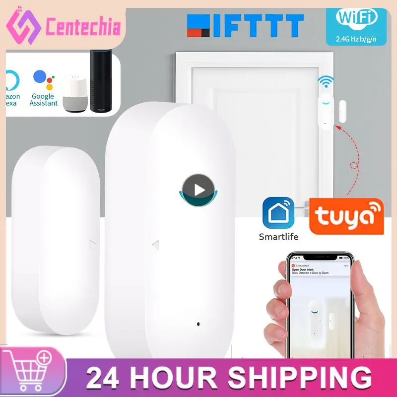 

3/5/8PCS Automation Wifi Door Sensor Wireless Curtain Open / Closed Detectors Wifi Window Alarm Sensors Tuya Smart Smart Home