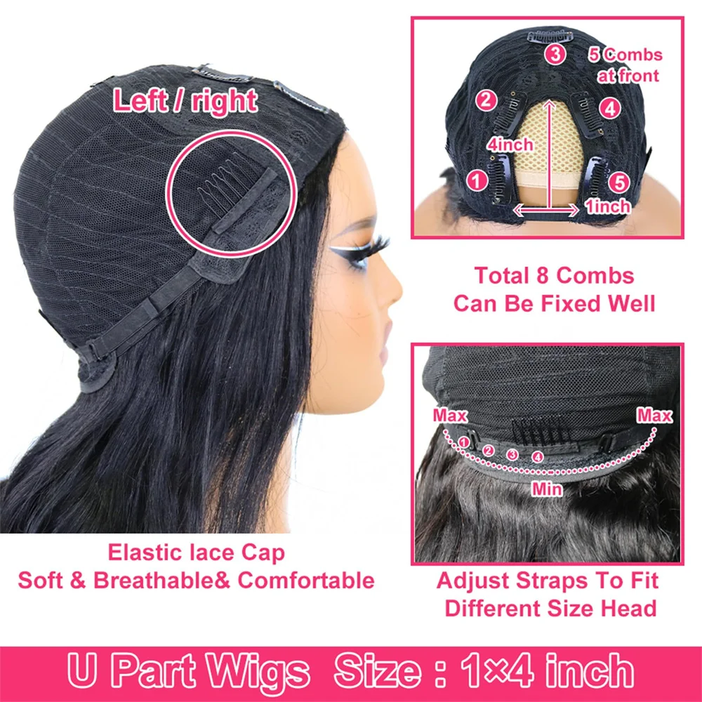 Парик Из Натуральных Волос С V-образной Волной Для Женщин 100% Бразильский Remy