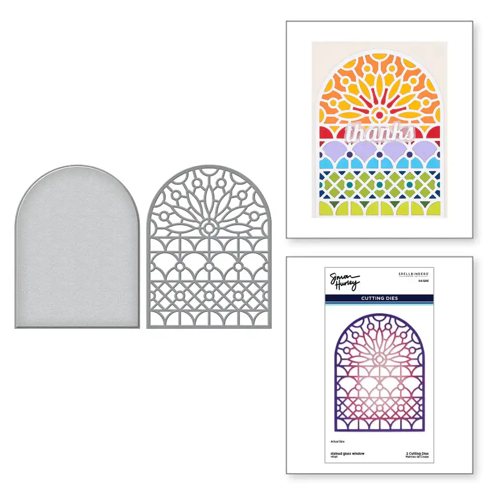 

Stained Glass Window Etched Metal Cutting Dies Scrapbooking Photo Album Decorative Embossing DIY Make Paper Cards Crafts