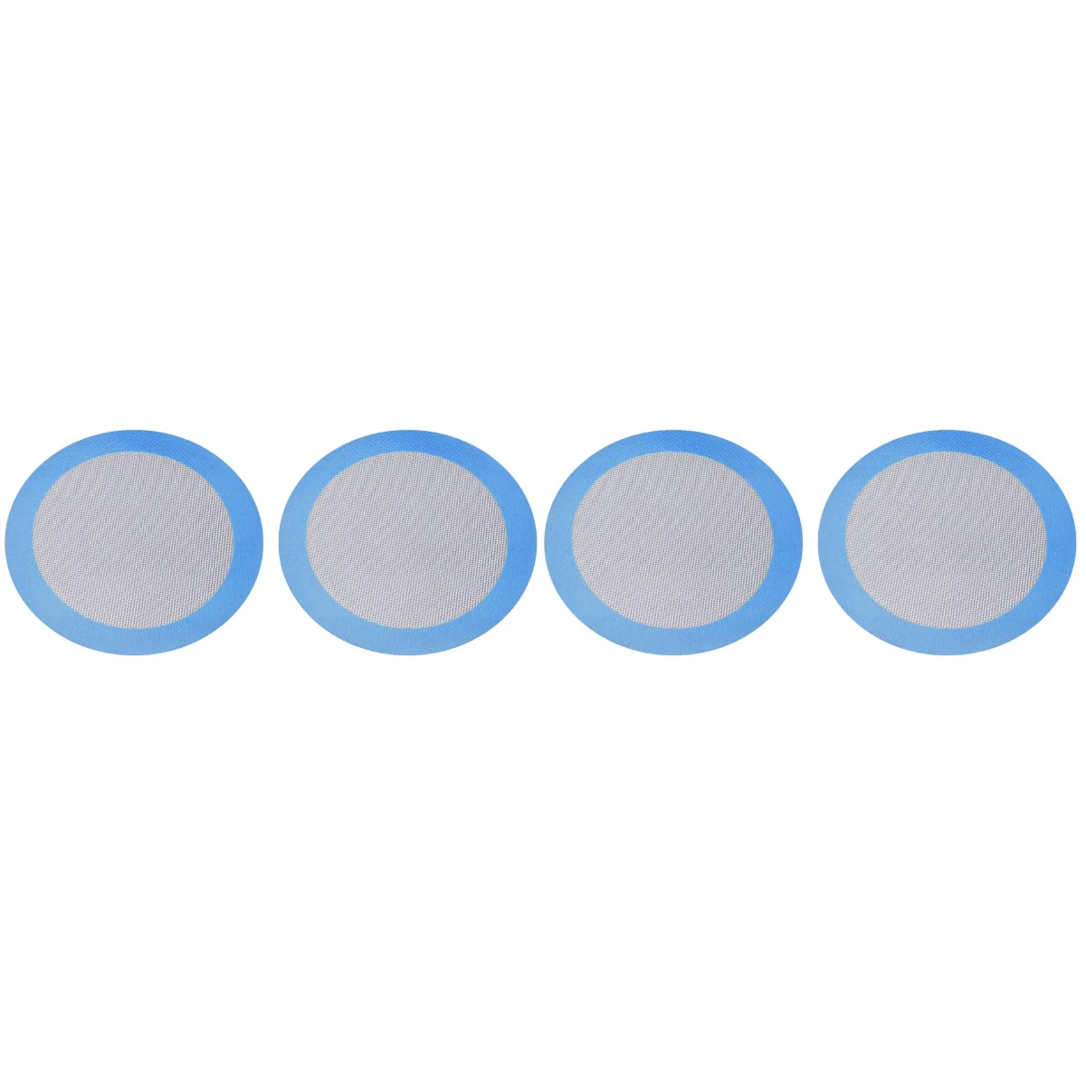 

4 Pcs Silicone Baking Mat Round Heat Resistant Barbecue Mat Non-stick Baking Sheet Liner (20CM, Blue)