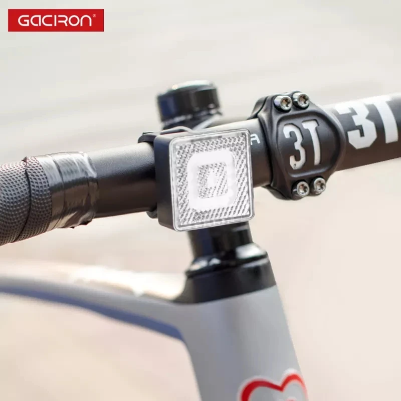 

GACRION Bike Warning Front Light W08J 80lm IPX6 Waterproof White Flash USB Rechargeable Cycling Headlight Bicycle Accessories