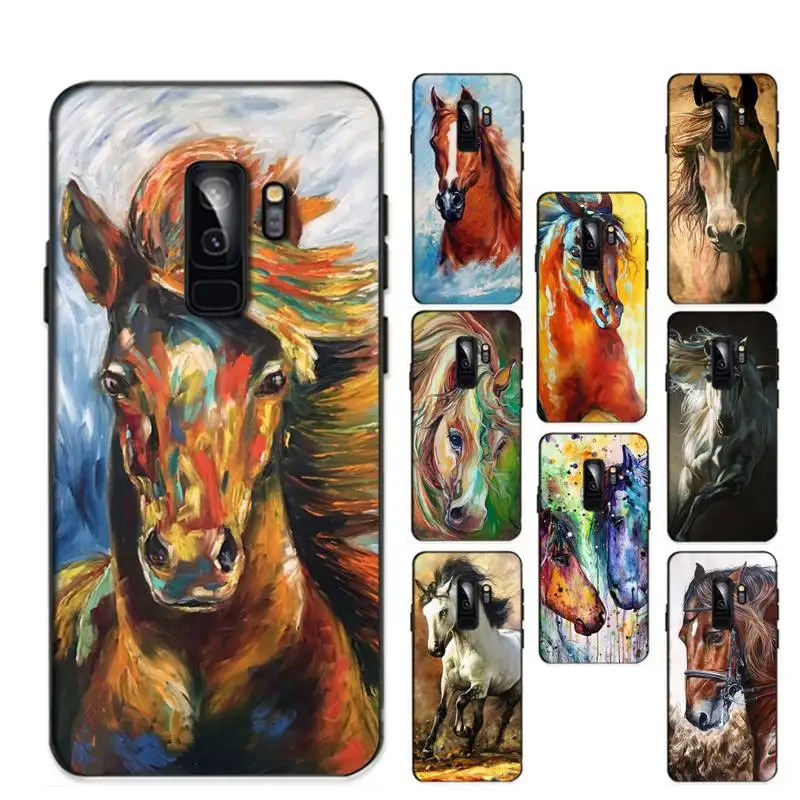 

YNDFCNB Horse Art Painting Phone Case for Samsung A51 A30s A52 A71 A12 for Huawei Honor 10i for OPPO vivo Y11 cover
