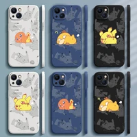 cute pikachu spoof art for apple iphone 5 6 7 plus 8 plus 11 pro max plus pro liquid rope cover funda soft phone case