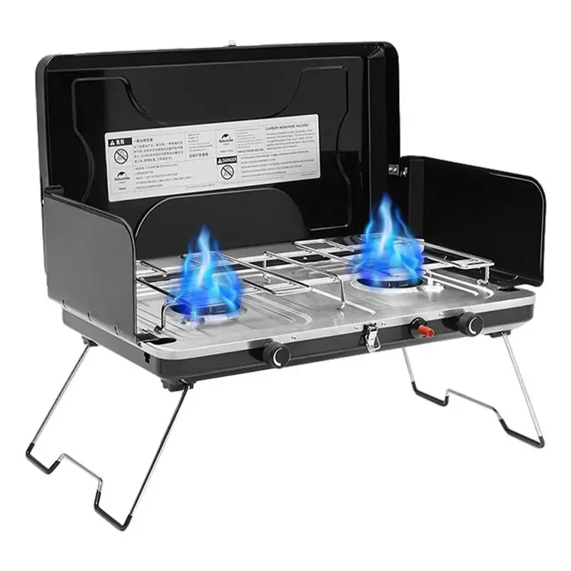 

Propane Camp Stove 2 Burner Gases Camping Stove 2 Burner Portable Camp Stove Propane Gases Burner Controller For Frying And