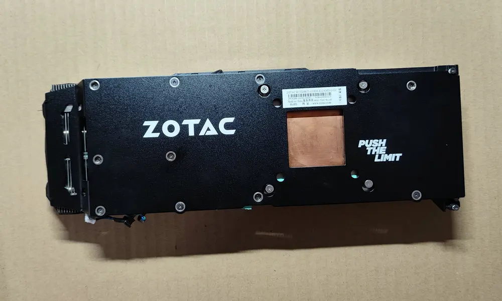 Охладитель для видеокарты Zotac RTX2080Ti радиатор с задней пластиной