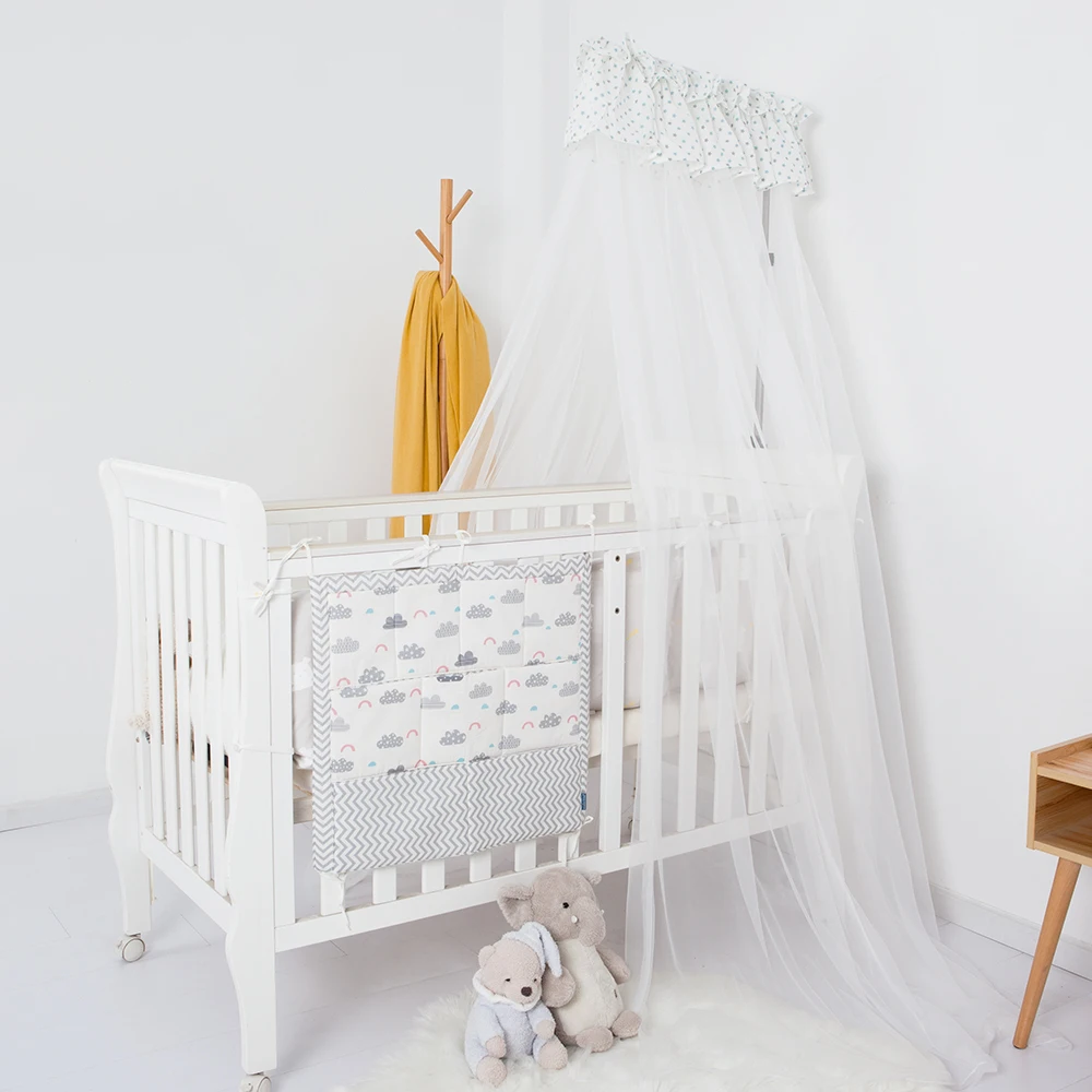 

Mosquito Net For Crib Baby Mosquito Net Mesh White Summer Newborn Infants Portable Canopy Foldable Pole Baby Bedding Sets