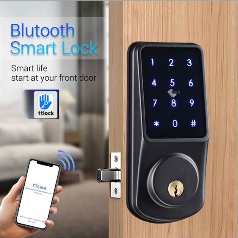 

WAFU Smart Electronic Door Lock TTLock App Password IC Card Mechanical Key Unlock for Home Hotel Airbnb Indoor Security