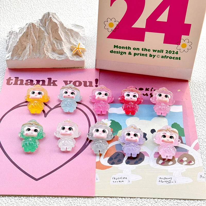 10 шт. светящиеся Мультяшные стоячие фигурки солнца Wukong микро пейзажная миниатюра