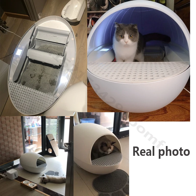 Автоматический закрытый наполнитель для кошачьего туалета большой
