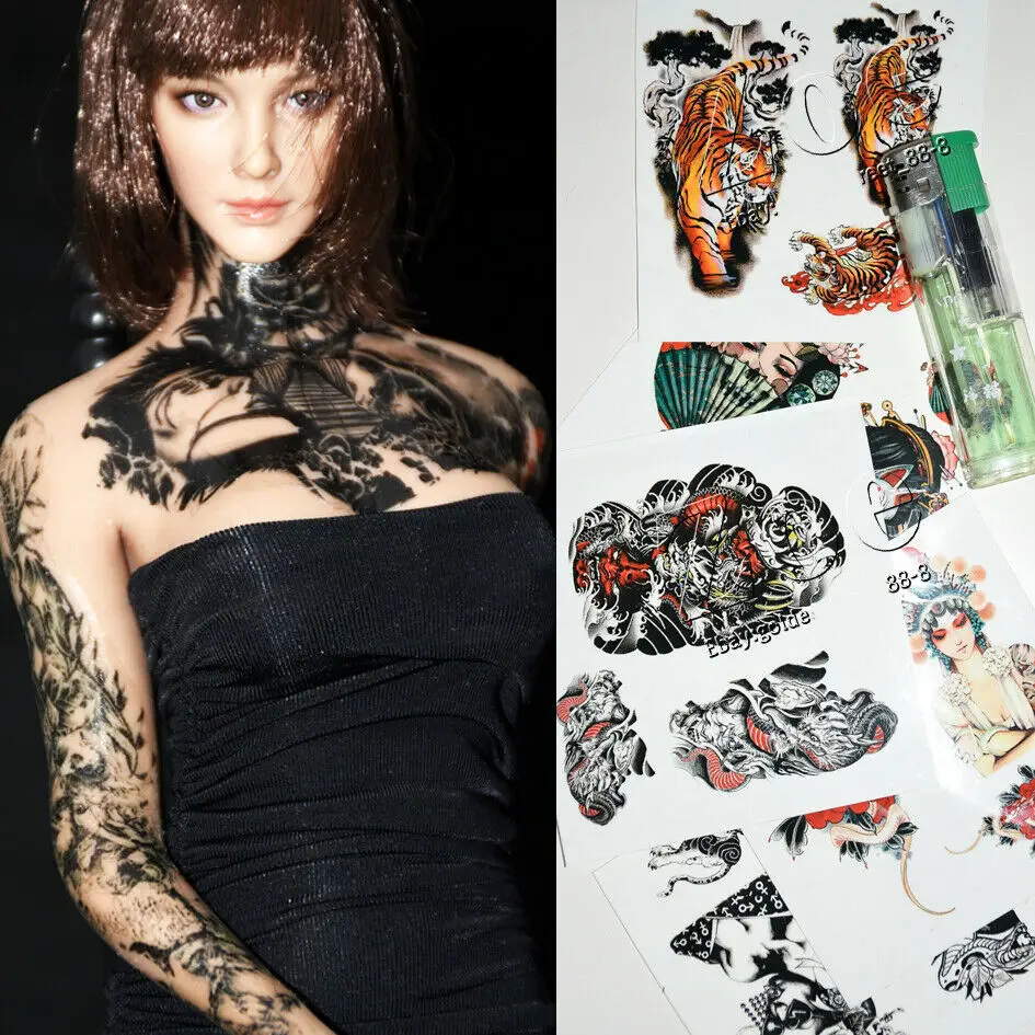 

4# 1/6 Scale Female Soldier Tattoo Sticker Model for 12" Figure Doll
